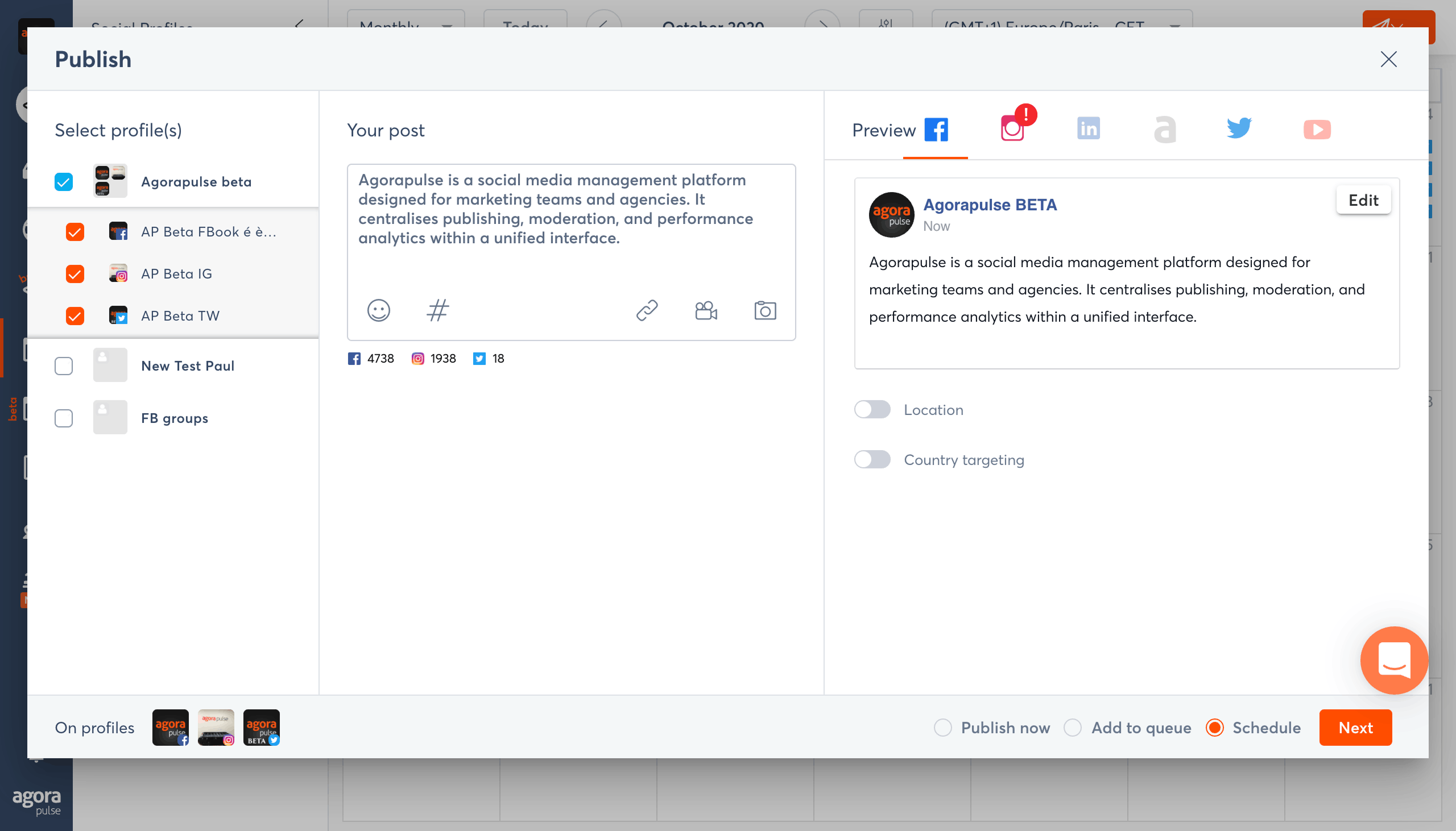 Publishing-Agorapulse-before-revamp